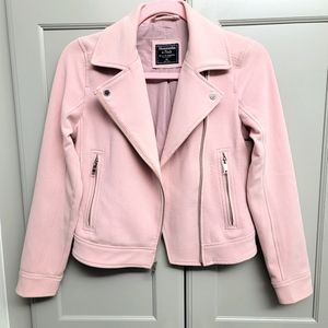 Abercrombie & Fitch Pink XS Moto Jacket New